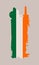 Isolated factory icon and grunge brush. Ireland flag