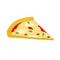 Isolated fast food slice cheese pizza icon