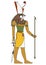 Isolated figure of ancient egypt god