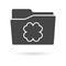 Isolated file folder icon with a leaf clower