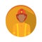 Isolated fire man icon