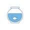 Isolated fishbowl icon fill design