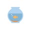 Isolated fishbowl icon flat design