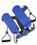 Isolated fitness machine, blue stepper on white background