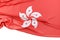 Isolated Flag of Hong Kong. 3D Rendering