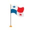 Isolated flag of Panama