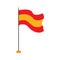 Isolated flag of Spain