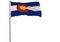 isolated flag of the US state of Colorado is flying in the wind, 3d rendering