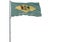 Isolated flag of the US state of Delaware is flying in the wind, 3d rendering