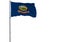 isolated flag of the US state of Idaho is flying in the wind, 3d rendering