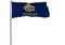 Isolated flag of the US state of Kansas is flying in the wind, 3