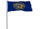 Isolated flag of the US state of Nebraska is flying in the wind, 3d rendering