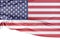 Isolated Flag of USA with copy space below. 3D Rendering