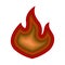 Isolated flame icon