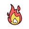 Isolated flame icon fire emoji