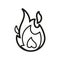 Isolated flame icon fire emoji