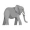 Isolated flat elephant. Vector illustration.