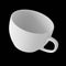 Isolated Floating Coffee Cup on a black background