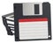 Isolated floppy disk with label