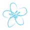 Isolated flower outline