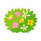 Isolated flowering bush icon