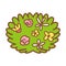 Isolated flowering bush icon