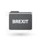 Isolated folder signal with the text BREXIT