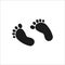 Isolated footprint icon in vector format