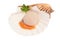 Isolated Fresh raw scallop - seafood