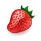 Isolated fresh shiny strawberry on white