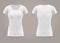 Isolated front and back of woman t-shirt. Fashion