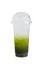 Isolated Front View of Iced Kiwi Soda Drink in plastic cup with plastic cap. Studio shot