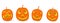 Isolated front view of Jack-o`-lantern on transparent background