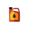 Isolated Fuel Canister Flat Icon. Jerrycan Vector Element Can Be Used For Oil, Jerrycan, Fuel Design Concept.