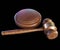 isolated gavel in the black background d rendering