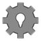 Isolated gear icon