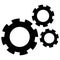 Isolated gear icon