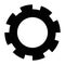 Isolated gear icon