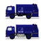 Isolated general garbage truck on transparent background