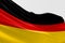 Isolated Germany Flag waving, 3D Realistic Germany Flag Rendered