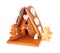 Isolated gingerbread house