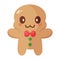 Isolated gingerbread man cartoon