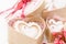 Isolated gingerbread valentine cookie heart