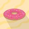 Isolated glazed donut icon