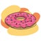 Isolated glazed donut icon