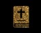 Isolated glitter golden holy bible book icon