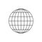 Isolated globe wireframe vector