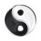 Isolated glossy yin and yang icon vector