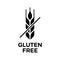 Isolated gluten free icon badge stamp for food packaging label. Allergen free