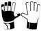 Isolated goalkeeper gloves icon